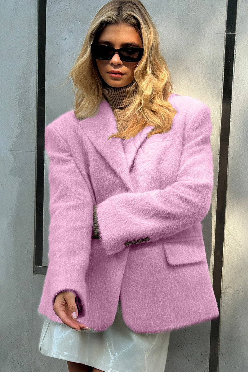 Soft Pile Notch Collar Coat Secondary image