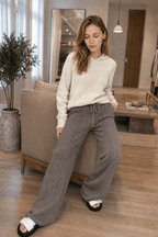 Thickened Wool High Waist Knit Pants