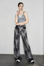 Black Tie-dye Wide-leg Jeans