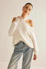 Chic Pullover Off Shoulder Sweater