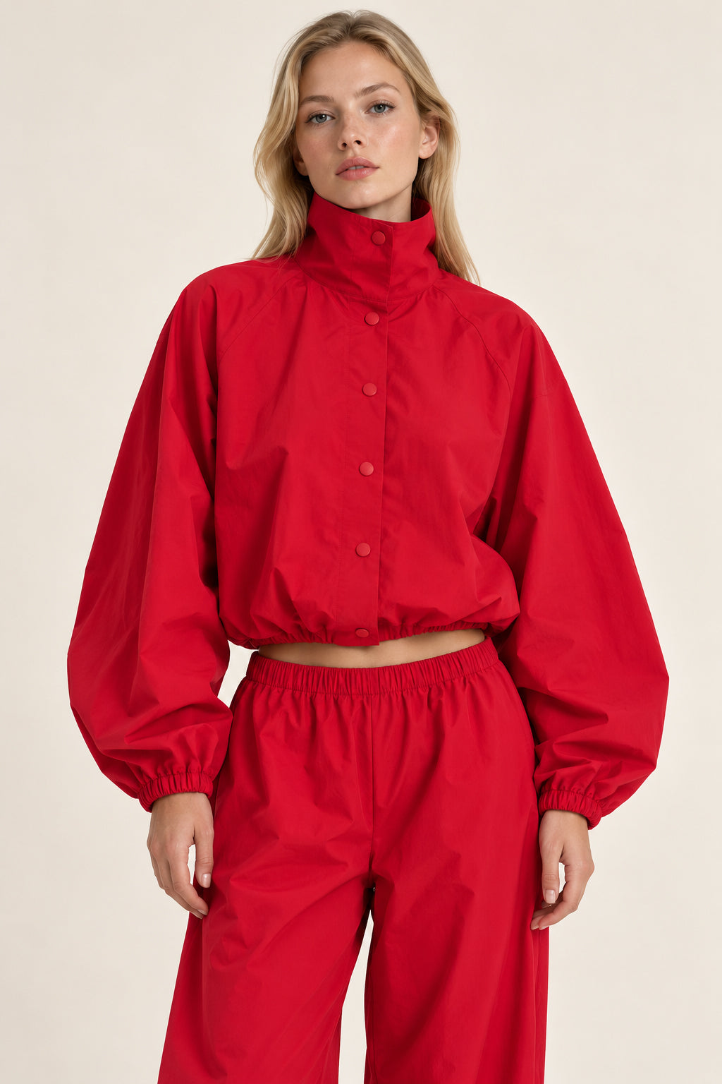 Stand Collar Jacket Jogger Pants Set Secondary image