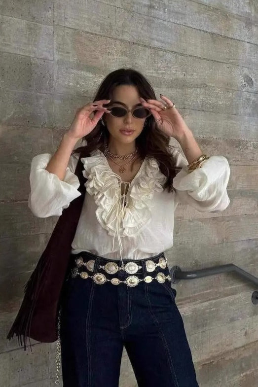 Unique Chiffon Tie Blouse Secondary image