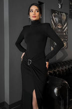 High Neck Bodycon Work Dress