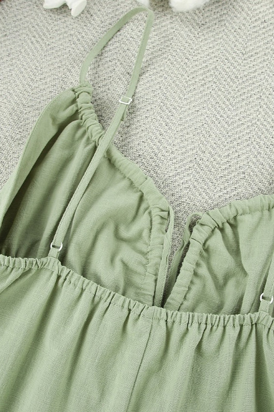 Cotton Cutout Backless Cami Mini Dress