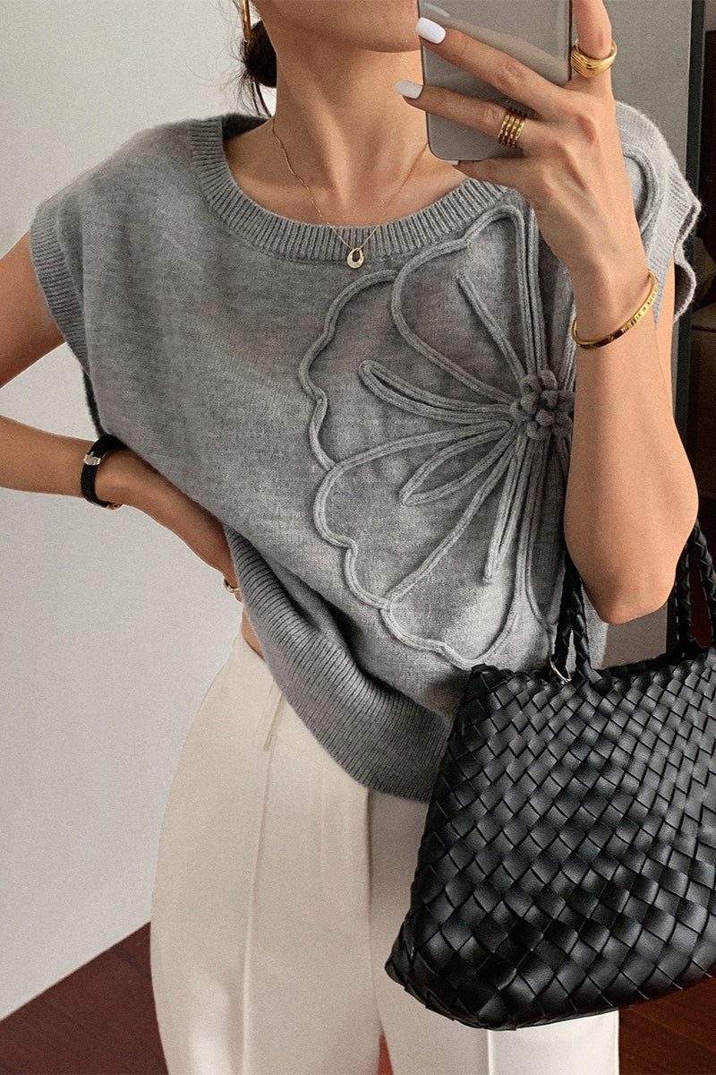 Casual Short Sleeve Knit Sweater Main image