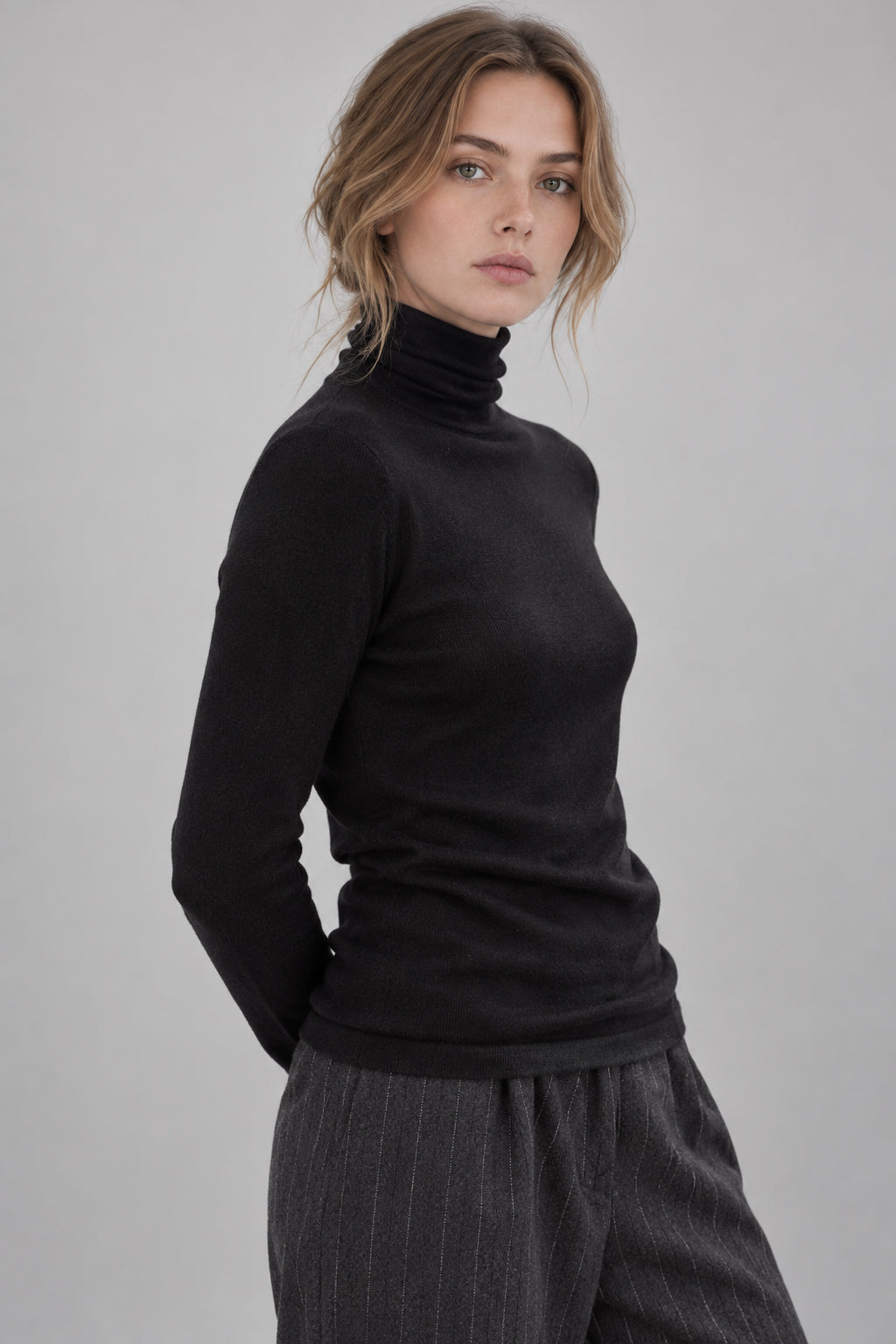 Soft Wool High Neck Fitted Base Layer