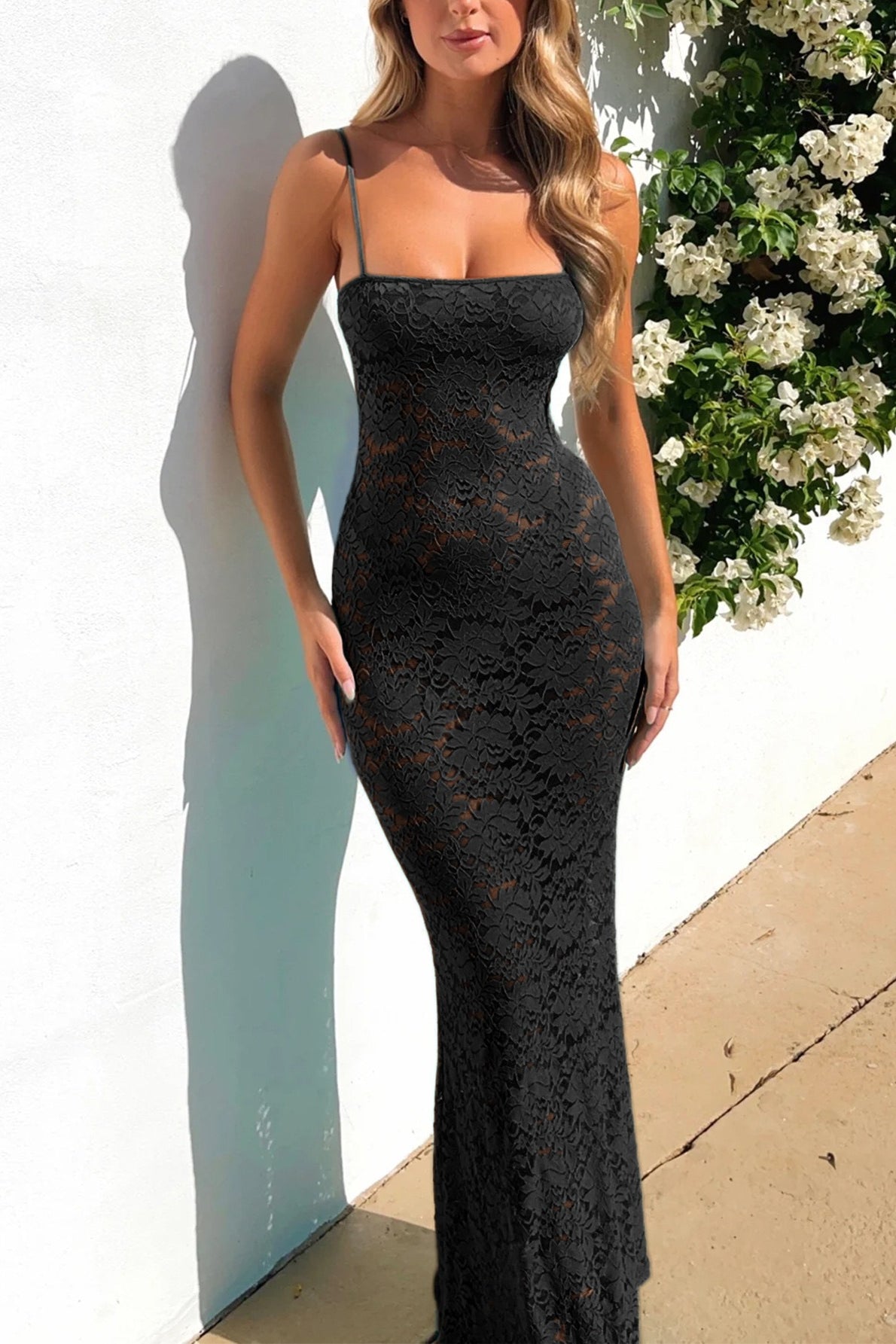 Y2K Cami Hollow Out Lace Dress Secondary image