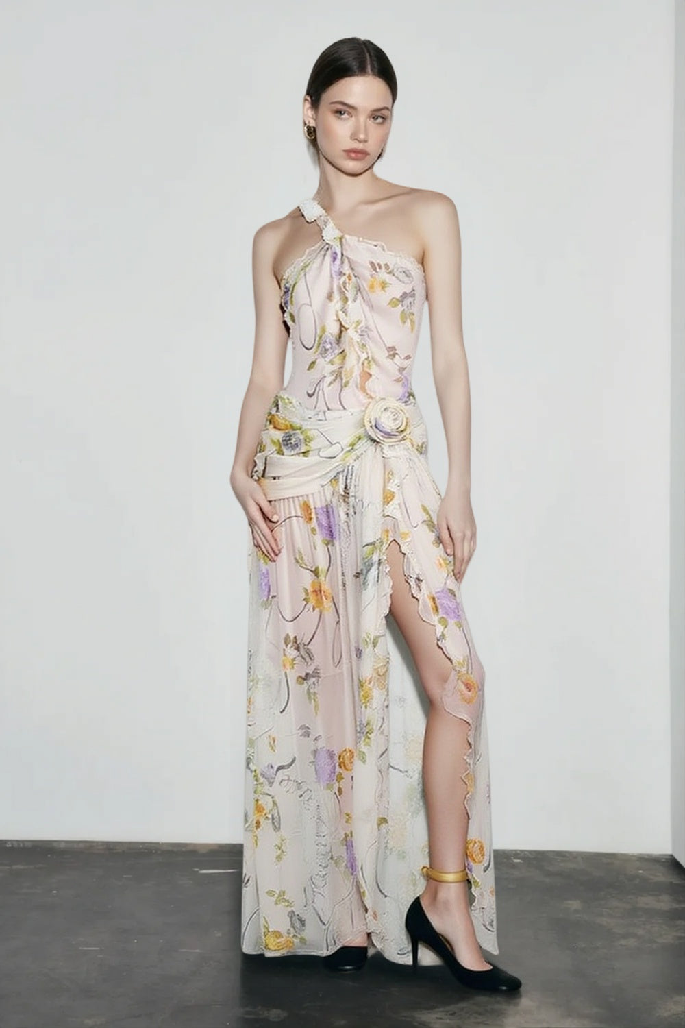 Halter Backless Floral Vacation Dress Secondary image