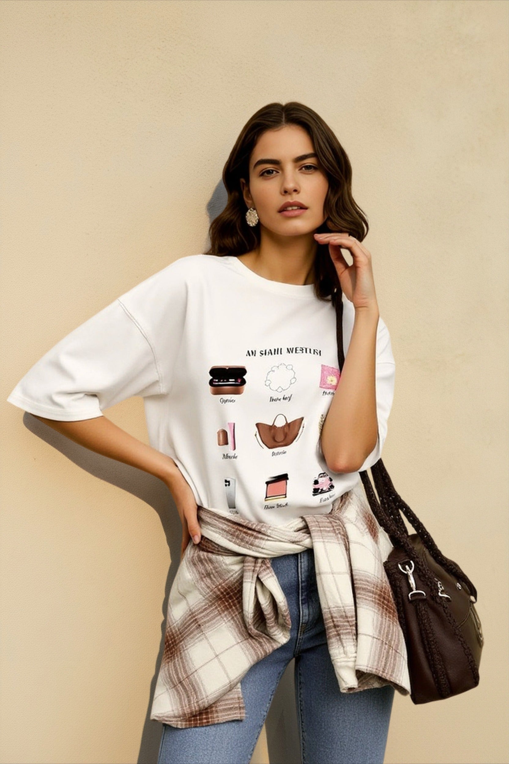 Oversized Cotton Graphic T-shirts Secondary image