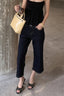 Distressed Low Rise Cropped Denim Pants