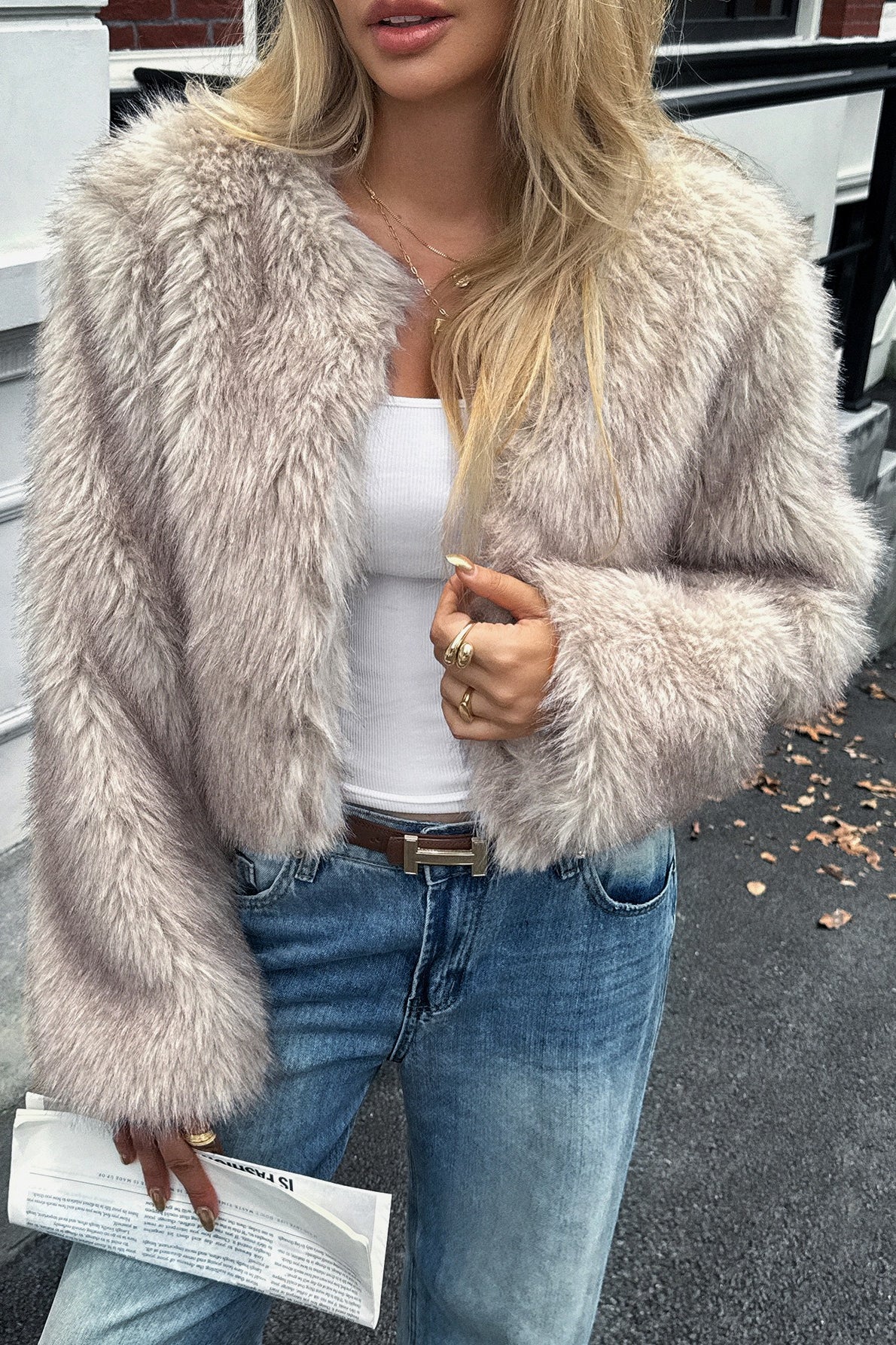 Solid Color Casual Oversized Coat Main image