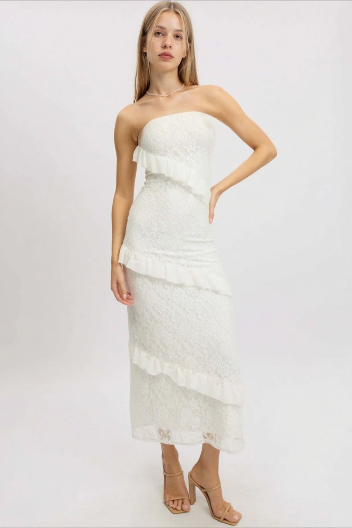 Strapless Maxi Tight Bodycon Dress Main image