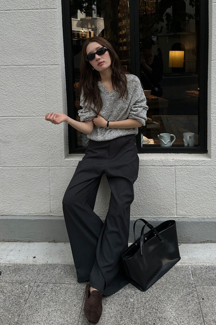 High Waist Drape Wide Leg Tailored Pants Secondary image