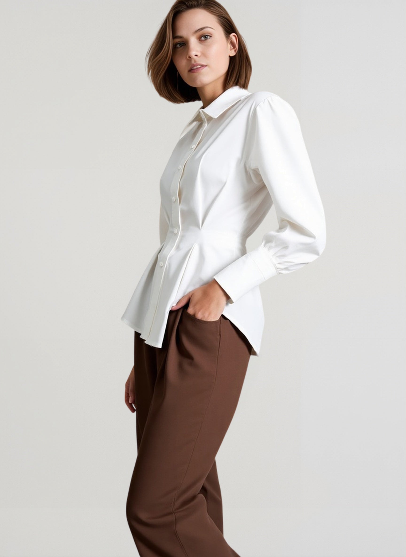 Luxe Tailored Collared Blouse Secondary image