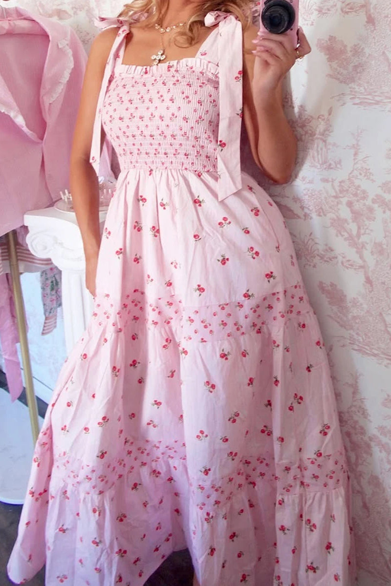 Tie-Back Maxi Floral Dress Secondary image
