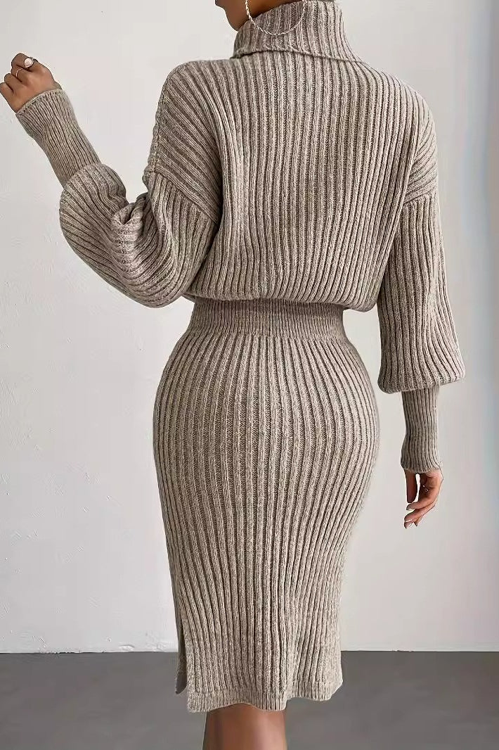 Pullover Knit Slim-Fit Sweater Dress Secondary image