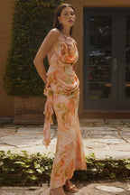 Chic Sheer Halter Party Dress