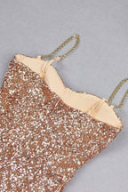 V Neck Bodycon Slip Dress