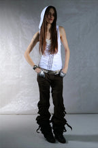 Studded Corset Detail Longline Tank Top