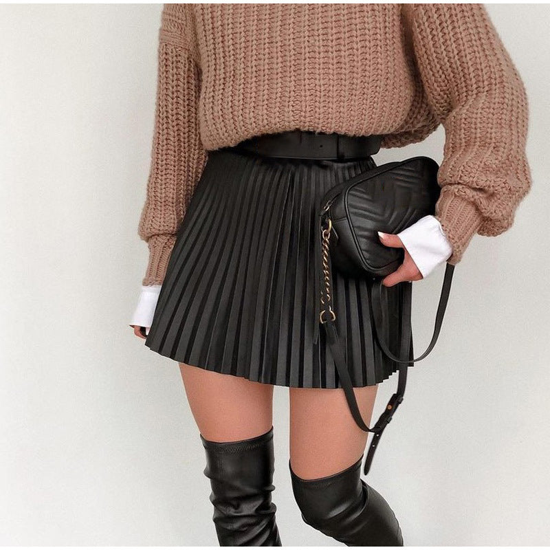 Amy Fashion - Chic High Waisted  A-line Mini Fashion Skirt Secondary image