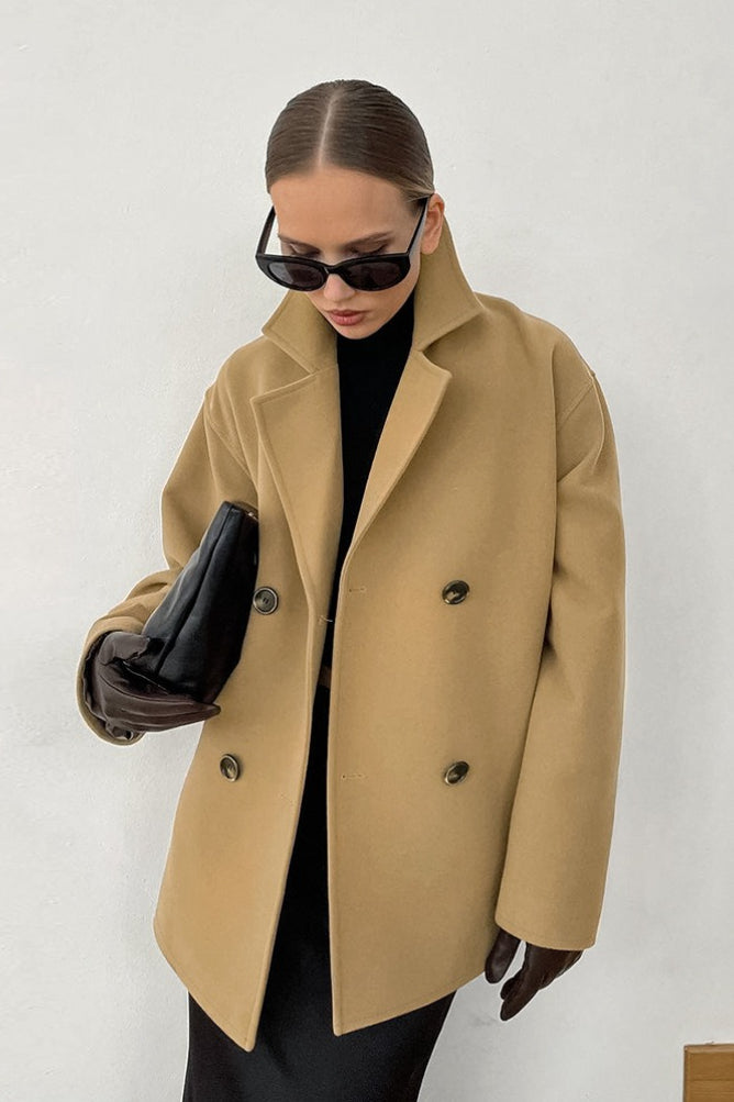 Heavyweight Brown Wool Blend Coat Secondary image