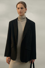 Vintage Inspired Solid Notch Lapel Blazer