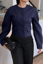 Resort Solid Color Long Sleeve Coat