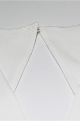 Elegant High Waist V Neck Work Dress