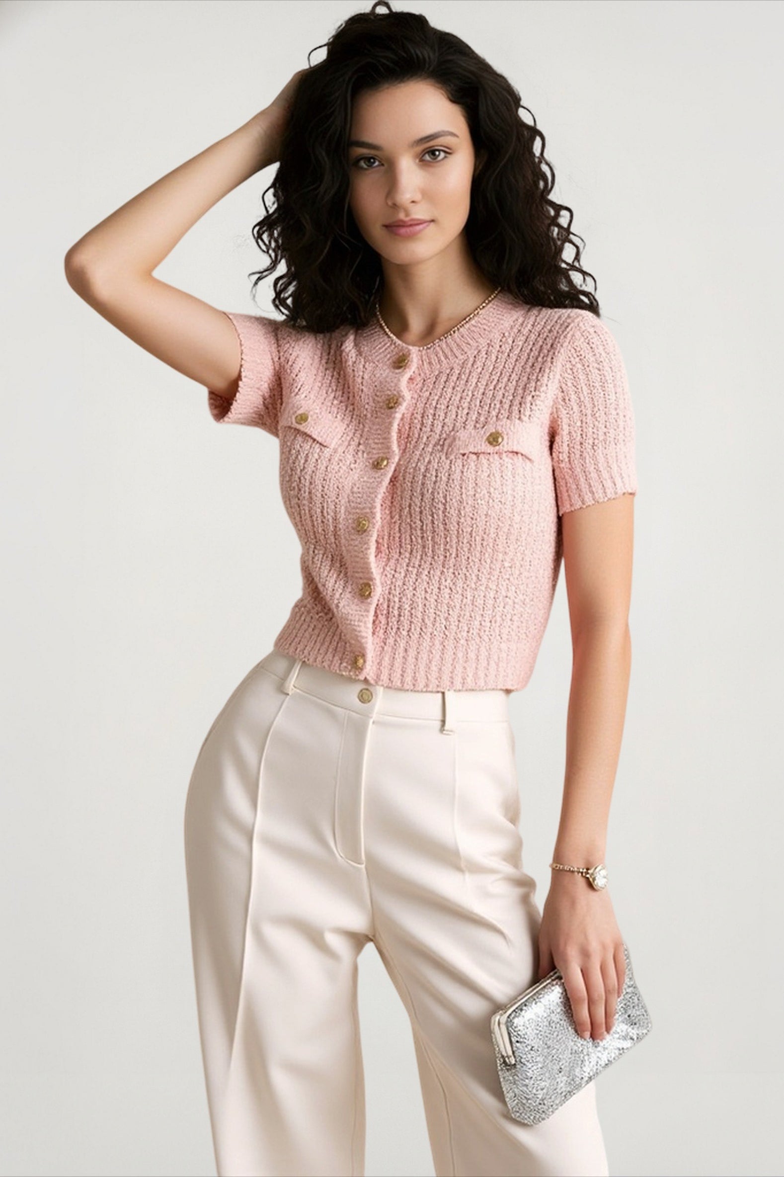 Single-Breasted Knitted Office Cardigan Secondary image
