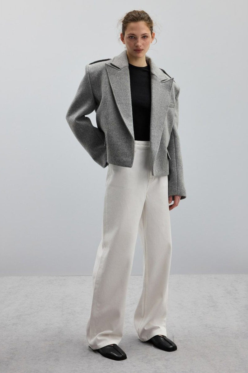 Structured Wool Notch Lapel Coat Secondary image