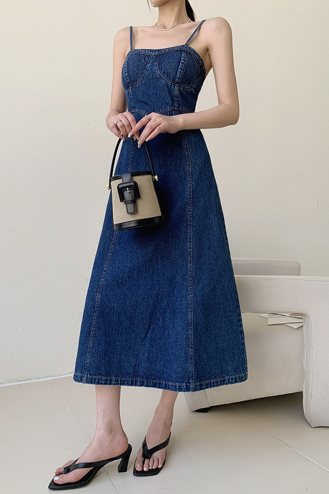 Slim Fit Maxi Denim Dress Secondary image