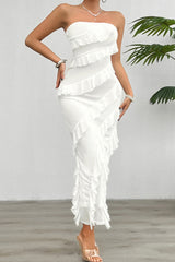 Fitted Strapless Work Dress