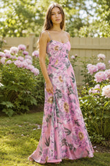 Slim Fit Backless Evening Maxi Slip Dress