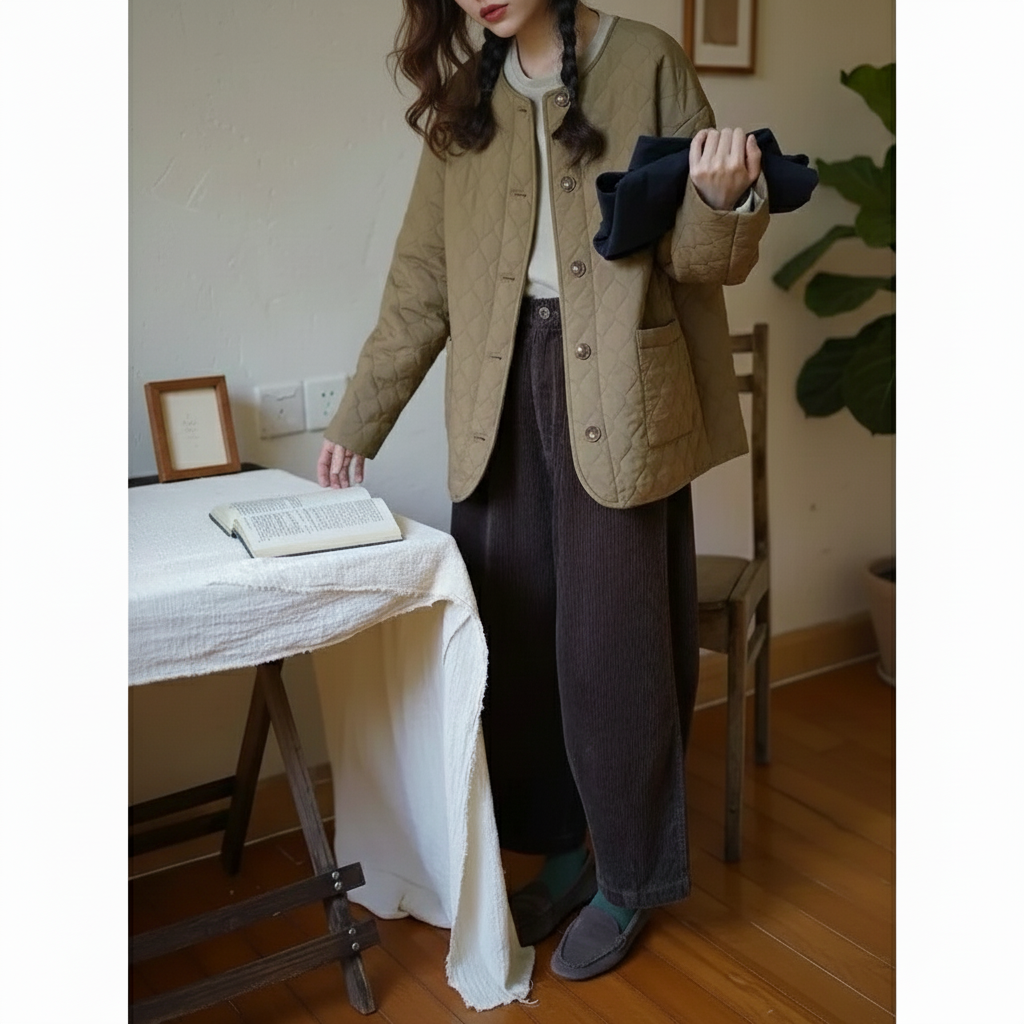 Vintage Corduroy Baggy Pants Winter Secondary image