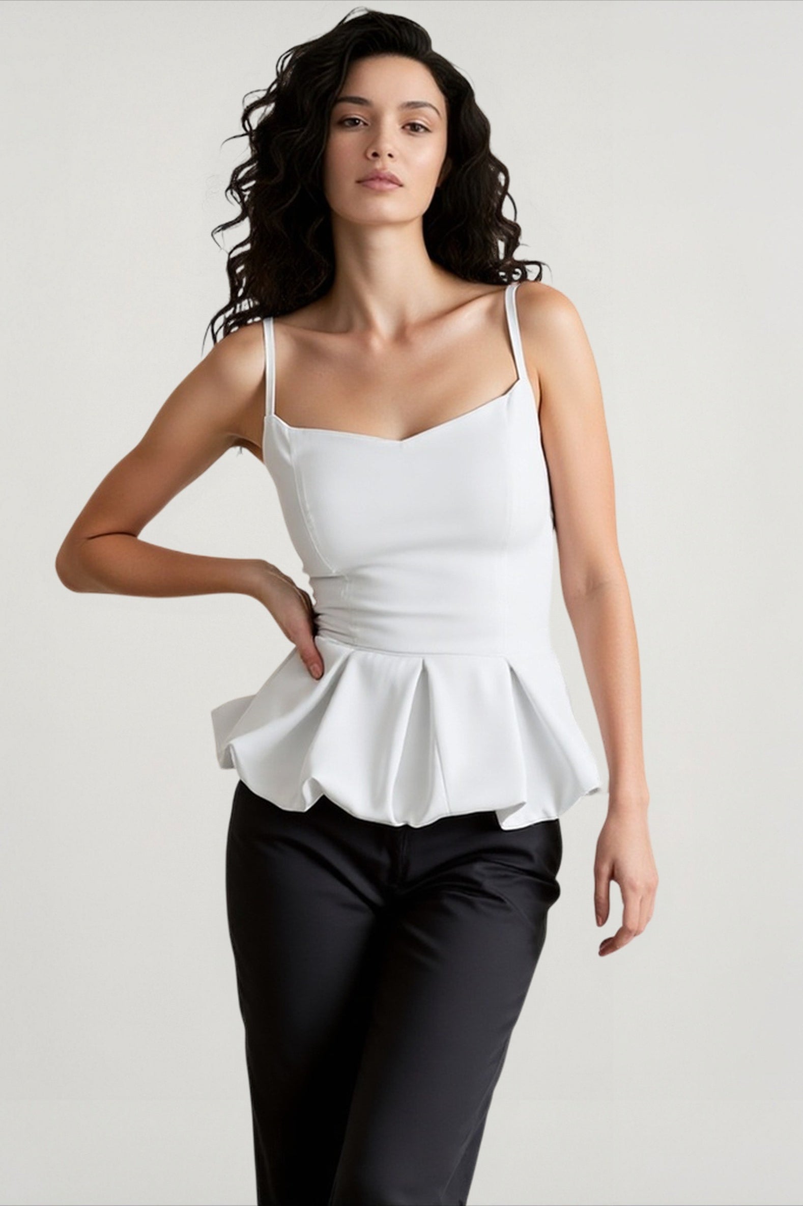 Satin Solid Waist Cami Top Main image