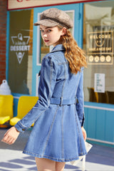 Casual Belted Denim Dress