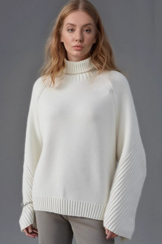 High Neck Loose Knit Sweater Main image