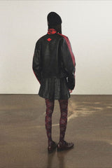 Leather Pleated Vintage School Style Mini Skirt