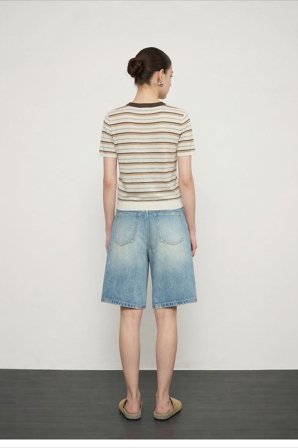 Vintage Wash Straight Cutoff Shorts