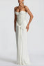 Sequin Corset Strapless Draped Party Dress