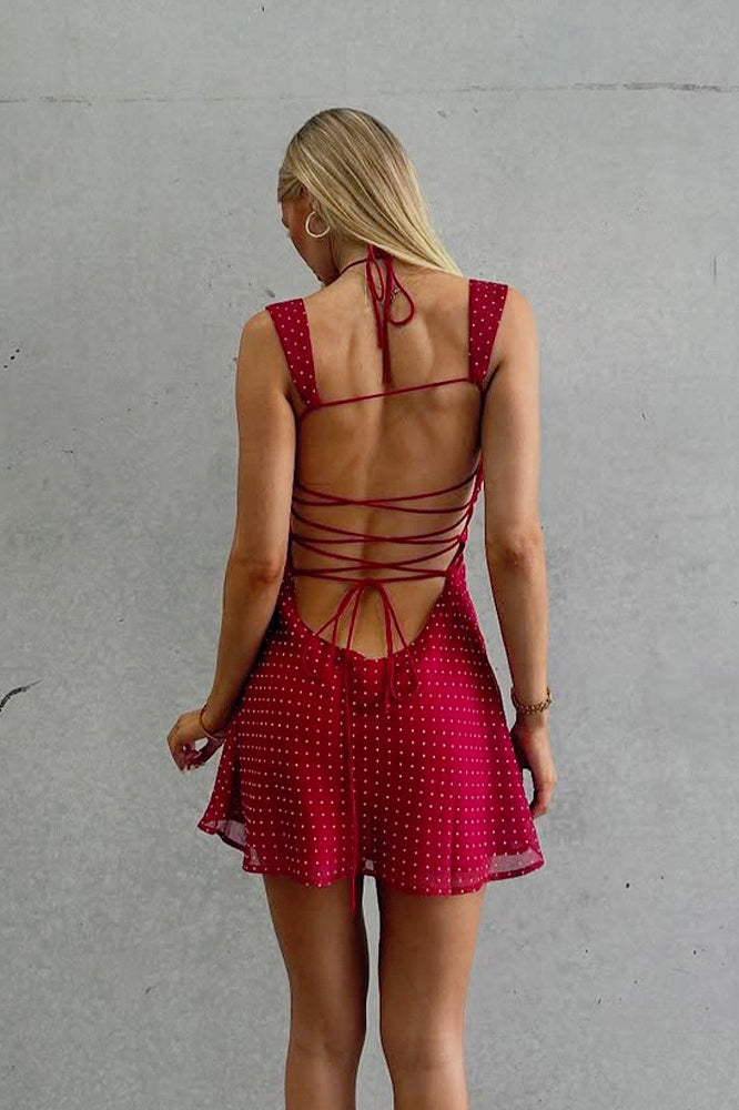 Chiffon Low Back Slip Dress Secondary image
