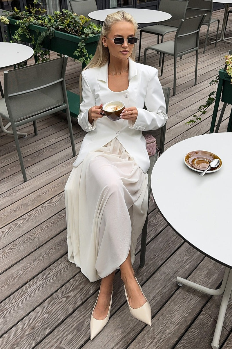 Draped Asymmetric Hem Tulip Skirt Secondary image