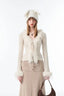 Lace-Up V Neck Plush Cardigan
