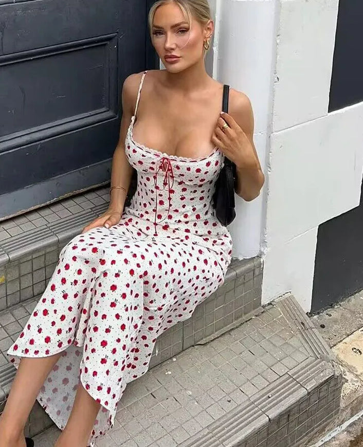 Strapless Backless Maxi Floral Dress Secondary image