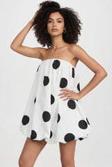 Polka Dot Print Bodycon Mini Dress