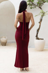 Sheer Halter Backless Birthday Dress