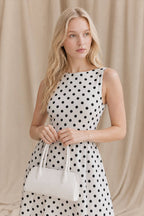 Chic Polka Dot Sleeveless Maxi Dress