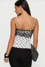 Lace Backless V-Neck Cami Top