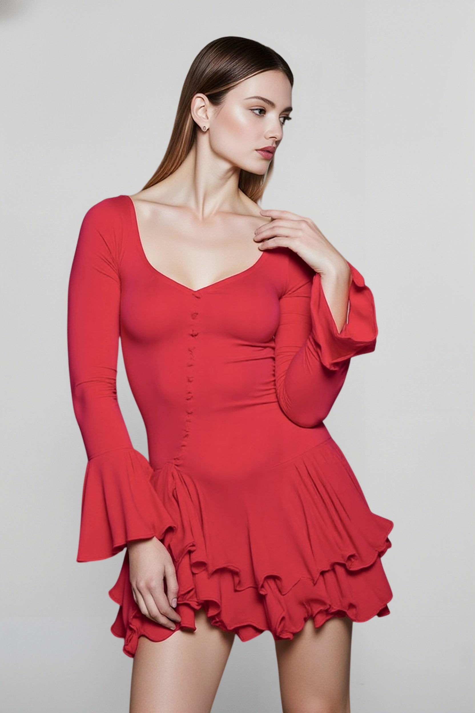 Flared Sleeve Bodycon Party Dress Secondary image