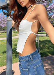 Plain Crop Cami Top